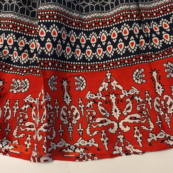 Red and Black RAGA Patterned Women's Boho Style Mini Skirt XS NWT - Picture 3 of 5